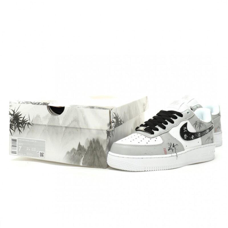 【AT14038】ナイキ Air Force 1 '07 Low Retro 水墨アートカスタム版 | Air Force 1