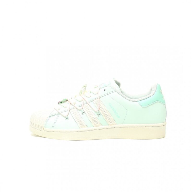 【AT14050】アディダス ペールミントグリーンのスリーストライプス スーパースター スニーカー | Adidas Superstar