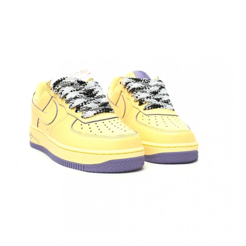 【AT14081】ナイキ Nike Air Force 1 × コービー・ブライアントコラボスニーカー - パープル＆ゴールドカラー | Kobe