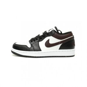【AT14091】ナイキ エアジョーダン 1 ロー バスケットボールシューズ - 黒白チョコレートカラー | Jordan