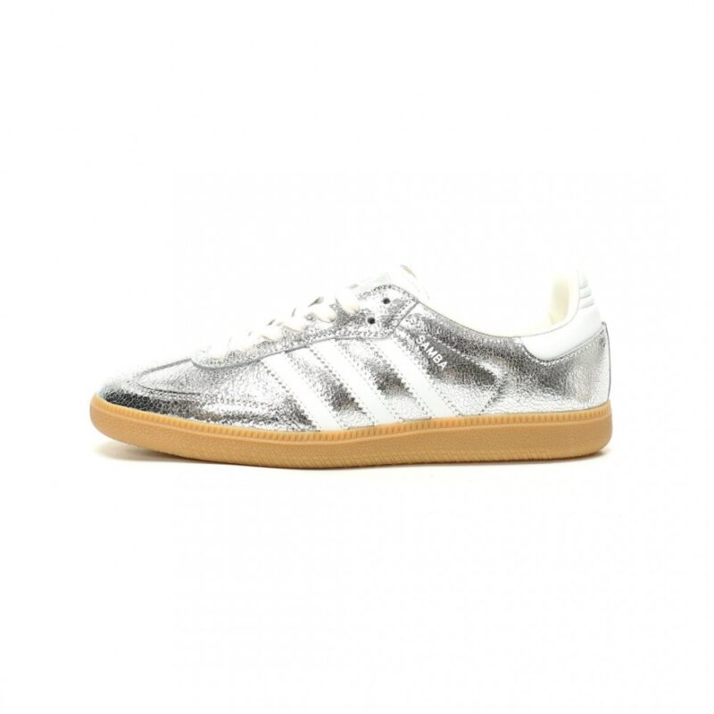 【AT14097】アディダスAdidas Originals シルバーメタリックローカットカジュアルスポーツシューズ | Adidas Samba