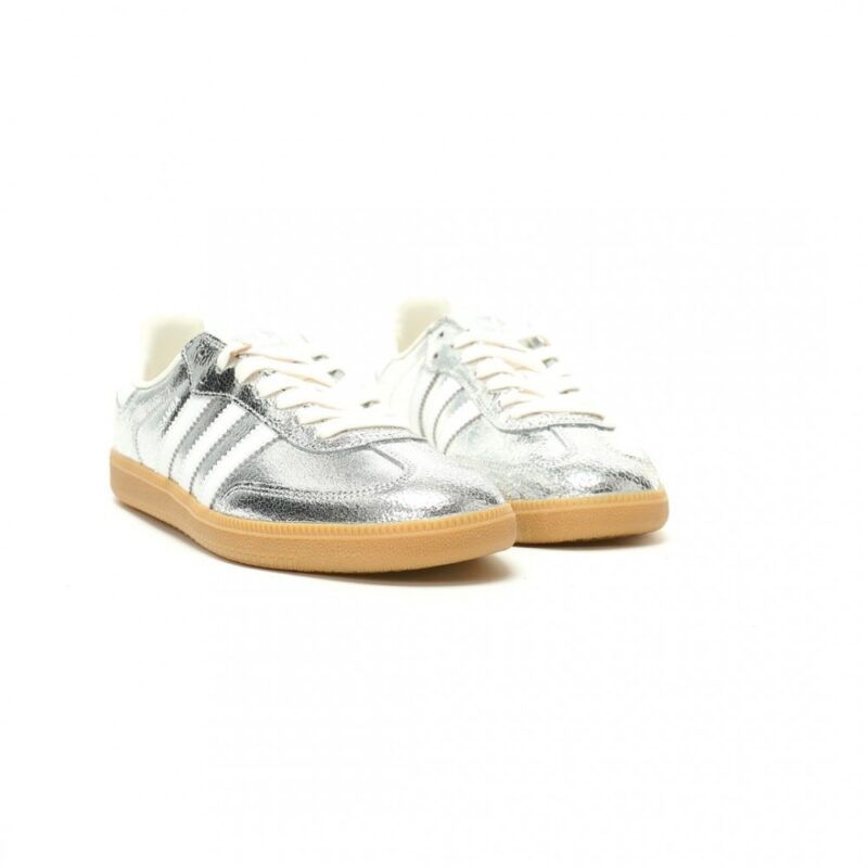 【AT14097】アディダスAdidas Originals シルバーメタリックローカットカジュアルスポーツシューズ | Adidas Samba