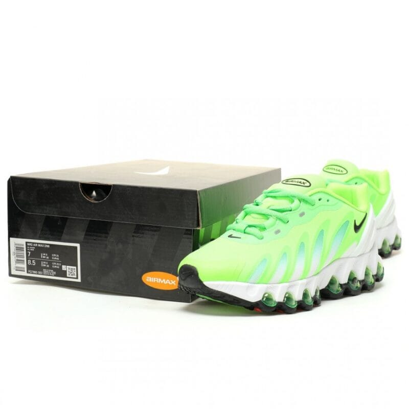 【AT14258】ナイキ Air Max DNシリーズ スニーカー 蛍光緑白色 ビーンポッド型エアクッションデザイン ユニセックス | Nike Air Max
