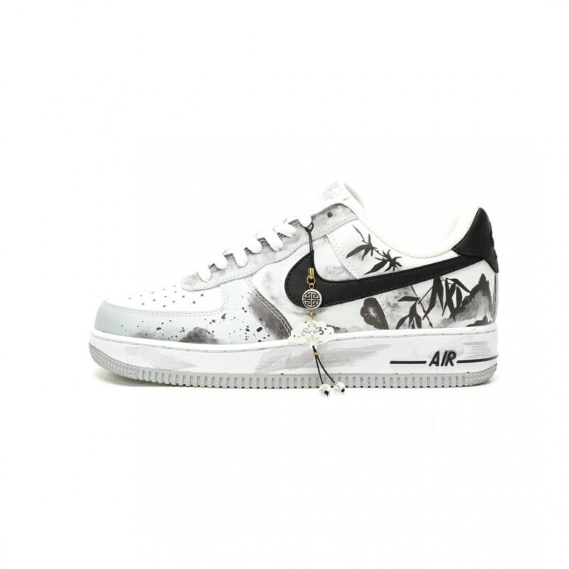 【AT14262】ナイキ エア フォース 1 '07 ロー レトロ 水墨丹青アートカスタム スニーカー | Nike Air Force 1