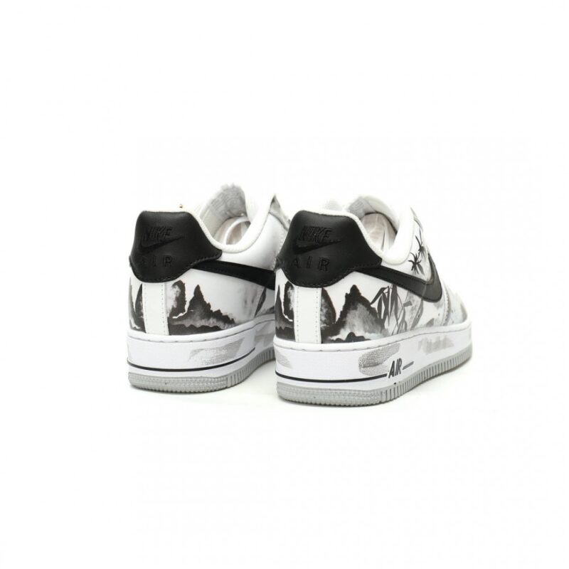 【AT14262】ナイキ エア フォース 1 '07 ロー レトロ 水墨丹青アートカスタム スニーカー | Nike Air Force 1