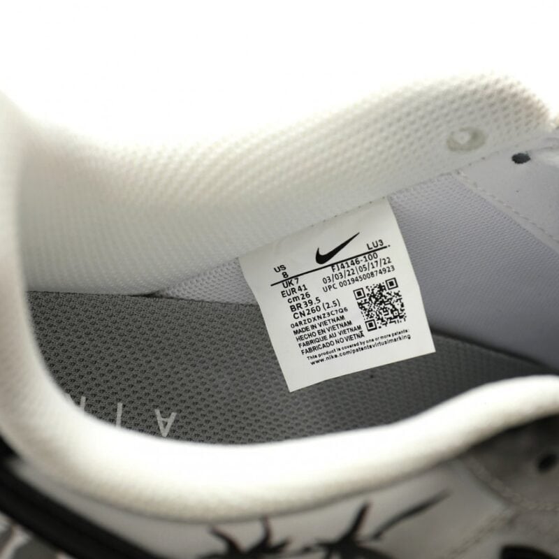 【AT14262】ナイキ エア フォース 1 '07 ロー レトロ 水墨丹青アートカスタム スニーカー | Nike Air Force 1