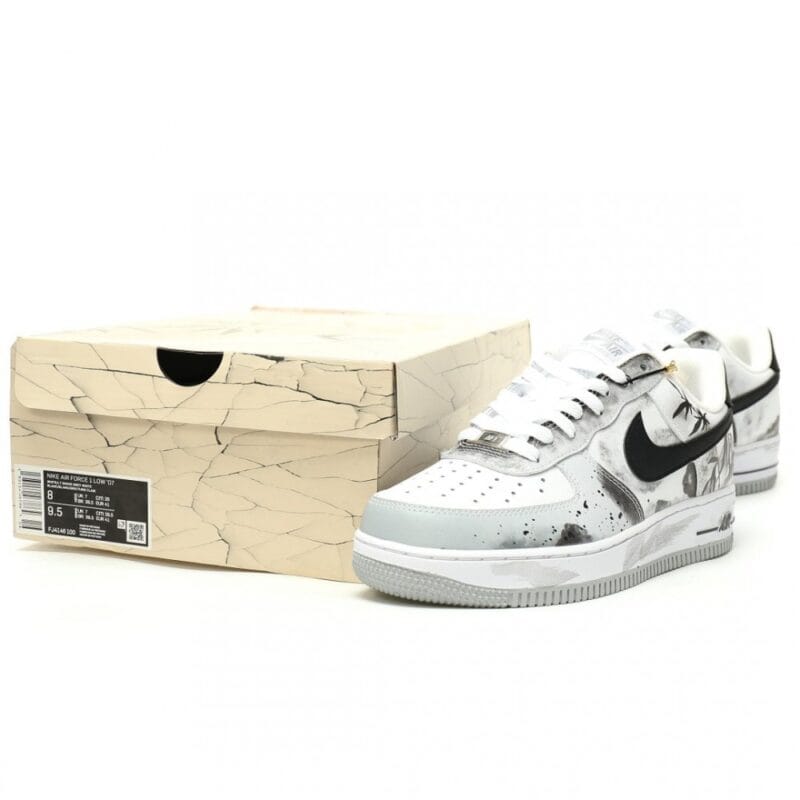 【AT14262】ナイキ エア フォース 1 '07 ロー レトロ 水墨丹青アートカスタム スニーカー | Nike Air Force 1