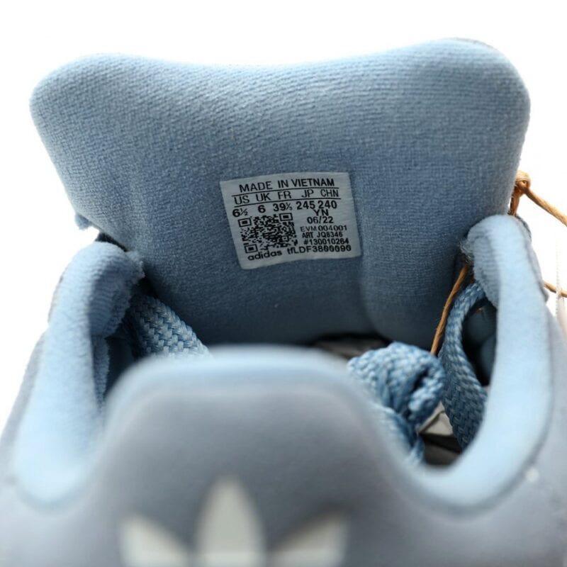 【AT14292】アディダスオリジナルスキャンパス00sロートップスニーカーレトロスエード青白RBラバーソール | Adidas Campus