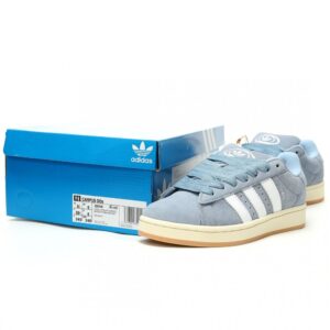 【AT14292】アディダスオリジナルスキャンパス00sロートップスニーカーレトロスエード青白RBラバーソール | Adidas Campus