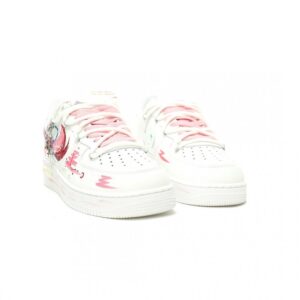 【AT14314】ナイキ Air Force 1 '07 Low × Off-White ホワイトとピンクのグラフィティデザイン | OffWhite x Nike