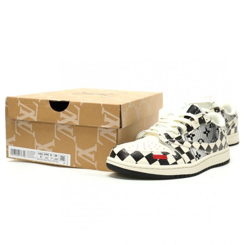 【AT14345】ルイ・ヴィトン×トラビス・スコット×ナイキ エア ジョーダン 1 ロー- 独自性とスタイルを兼ね備えたスニーカー | Louis Vuitton x Nike