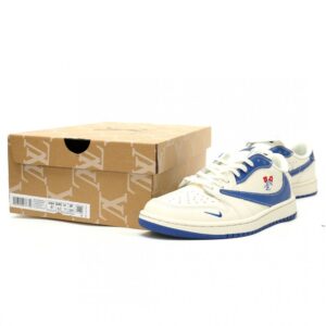 【AT14394】ルイ・ヴィトン x トラヴィス・スコット x ナイキ エア ジョーダン 1 Lowコラボスニーカー | Nike x Louis Vuitton