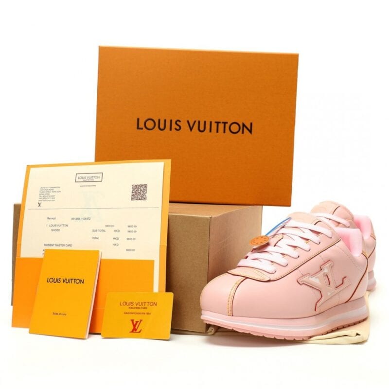 【AT14414】ルイ・ヴィトンLVバターソフトピンクスニーカーローシューズ | LV