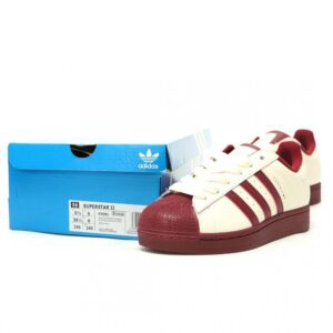 【AT14808】アディダスオリジナルス スーパースターII ワインレッド カジュアルスニーカー | Adidas Superstars