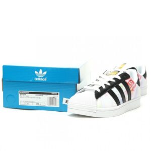 【AT14814】アディダスAdidasのスーパースターIIシリーズ - バラのグラフィティアートデザイン | Superstar
