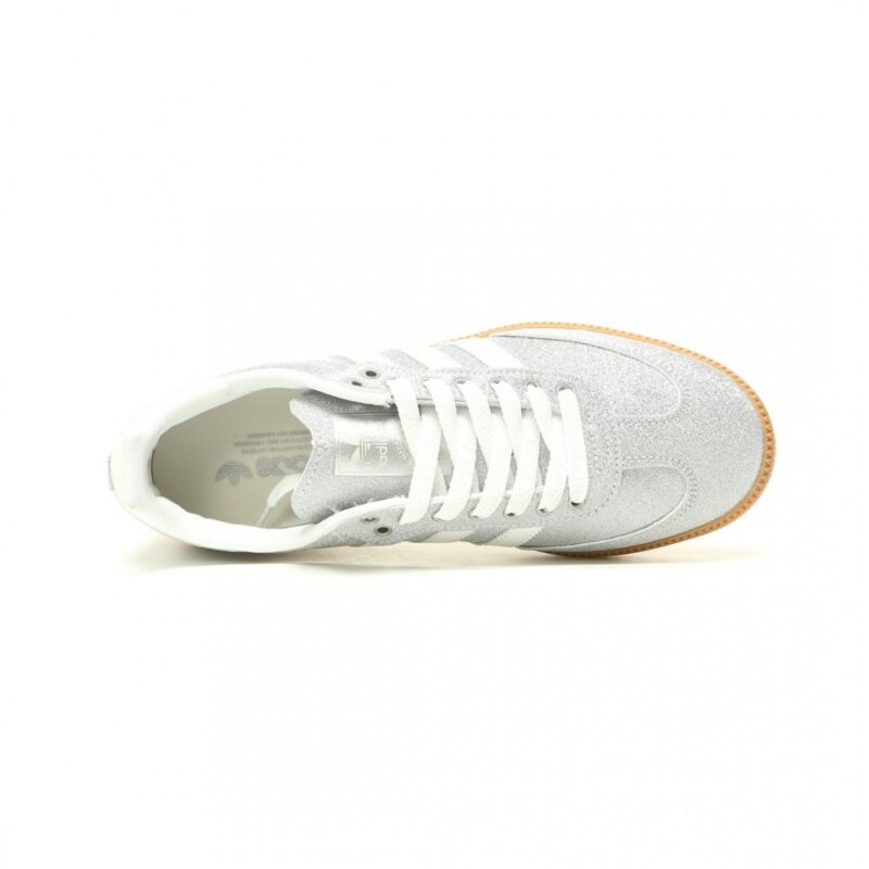 【AT14848】アディダスオリジナルスSamba OG シルバーとホワイトのスポーツシューズ | Adidas Samba