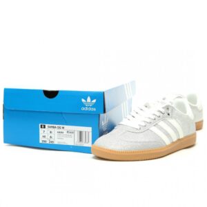 【AT14848】アディダスオリジナルスSamba OG シルバーとホワイトのスポーツシューズ | Adidas Samba