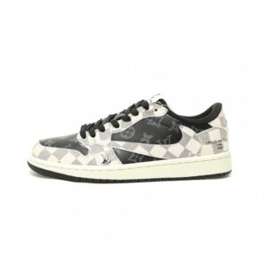 【AT14865】ルイ・ヴィトン × トラヴィス・スコット × ナイキのエア ジョーダン 1 ロー スニーカー | LV x Nike