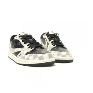 【AT14865】ルイ・ヴィトン × トラヴィス・スコット × ナイキのエア ジョーダン 1 ロー スニーカー | LV x Nike