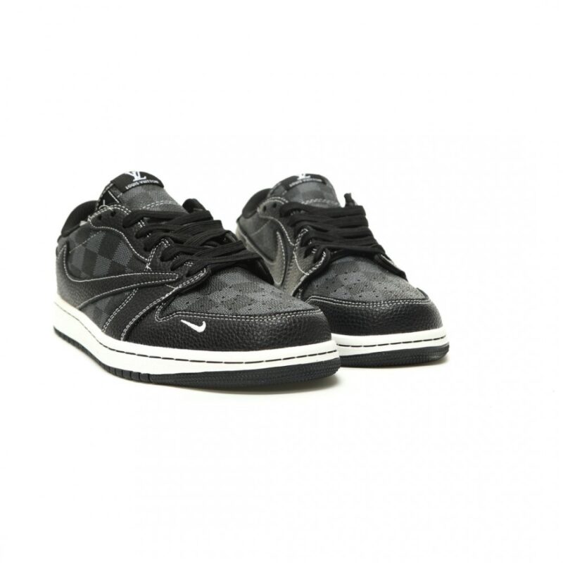 【AT14866】ルイ・ヴィトン x トラビス・スコット x ナイキ エア ジョーダン 1 ロー スニーカー | Nike x Louis Vuitton