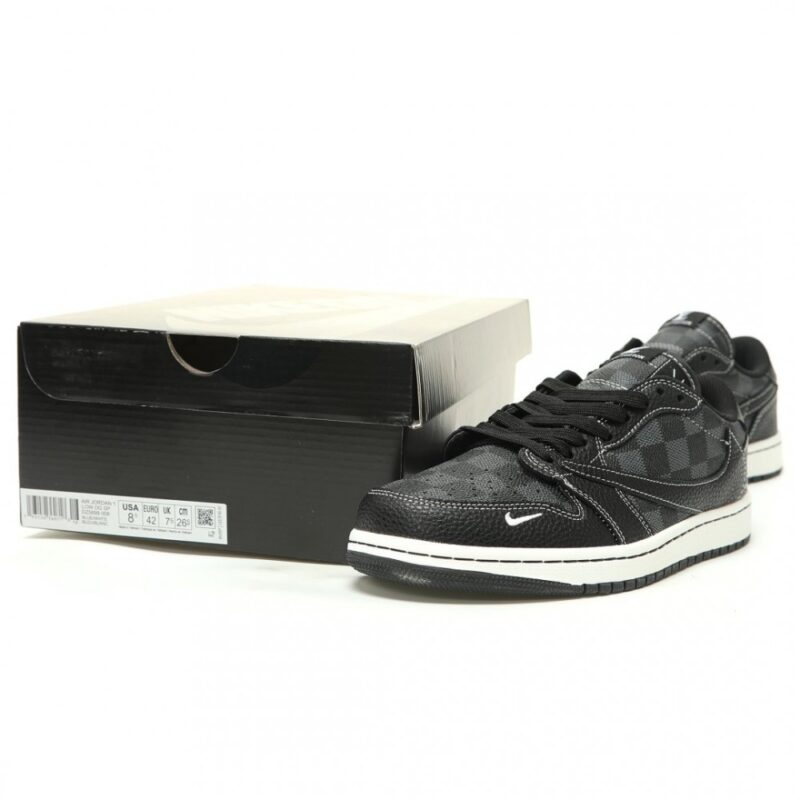 【AT14866】ルイ・ヴィトン x トラビス・スコット x ナイキ エア ジョーダン 1 ロー スニーカー | Nike x Louis Vuitton