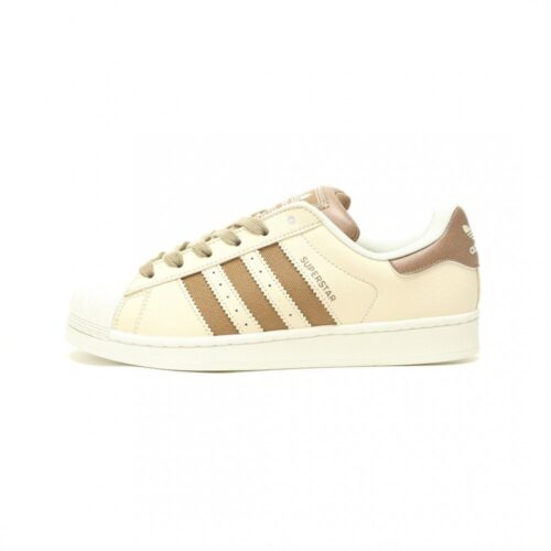 748695061_1 【AT14880】アディダスのスーパースタークラシックなミルクティーカラーレザーシューズ | Adidas Superstar
