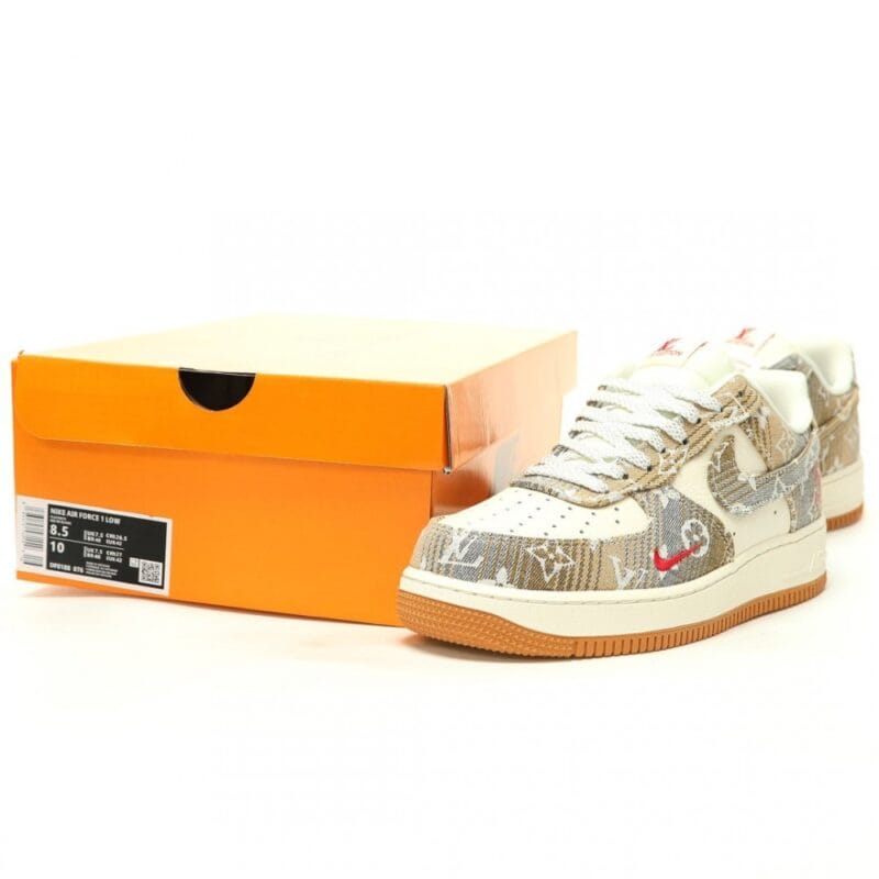 【AT14889】ルイ・ヴィトン x ナイキ Air Force 1 コラボスニーカー - 高級スポーツ美学を融合した最強逸品 | Nike x Louis Vuitton