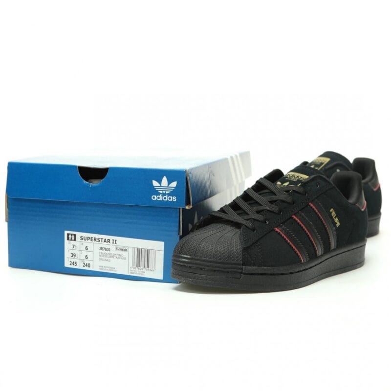 【AT14919】アディダス・オリジナルス x フェリペ・グスタボ コラボ Superstar ADV スケシュー ブラックレッドゴールド | Superstar