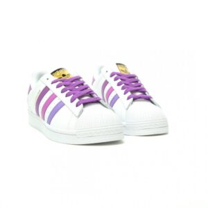 【AT14920】adidas OriginalsスーパースターIIシェルトゥスニーカー- 白紫色、エレガントなカラーリング、女性らしい雰囲気、高品質素材、耐久性抜群 | Superstar