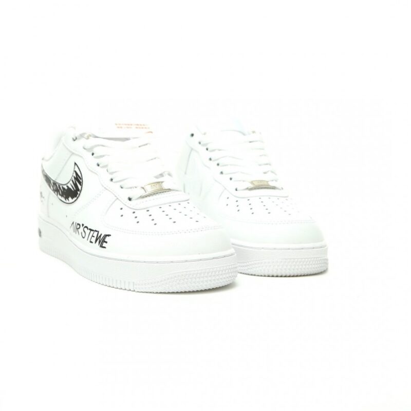 【AT14928】ナイキ Air Force 1 '07 Low ホワイトブラック スカルグラフィティカスタムバージョン | Nike Air Force 1