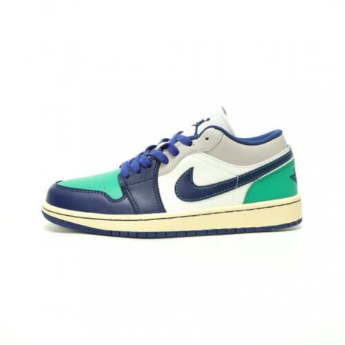 575221834_1 【AT14934】Nike Air Jordan 1 Lowスニーカー - 青と緑のコントラストデザイン | Jordan