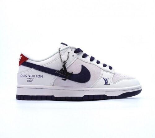 【AT1496】LV × Nike Louis Vuitton x Nike Dunk SB Low ルイ・ヴィトン×ナイキ ダンクSB ロー LVコラボ ホワイトブラック