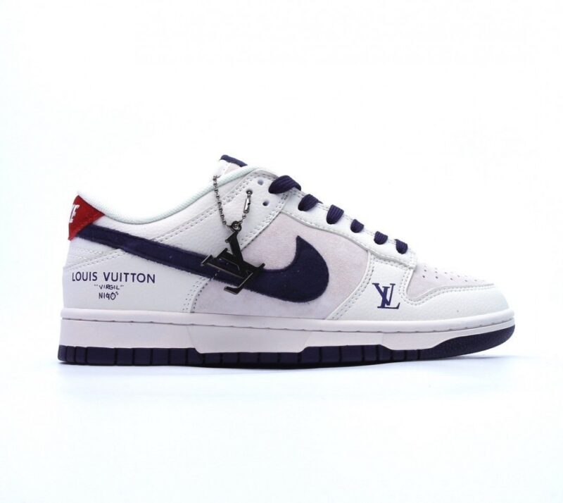 【AT1496】LV × Nike Louis Vuitton x Nike Dunk SB Low ルイ・ヴィトン×ナイキ ダンクSB ロー LVコラボ ホワイトブラック