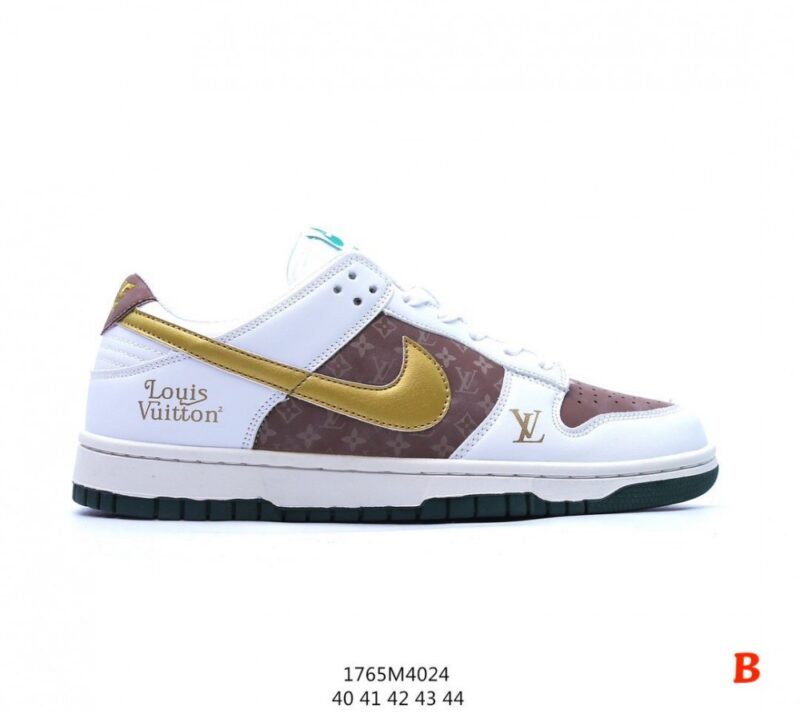 【AT1502】Nike × LV ナイキSB Nike SB Dunk Low Pro x LV ダンク ロー プロ x LV ルイ・ヴィトン コラボレーション ヴィンテージローカットカジュアルスポーツスケートボードシューズ