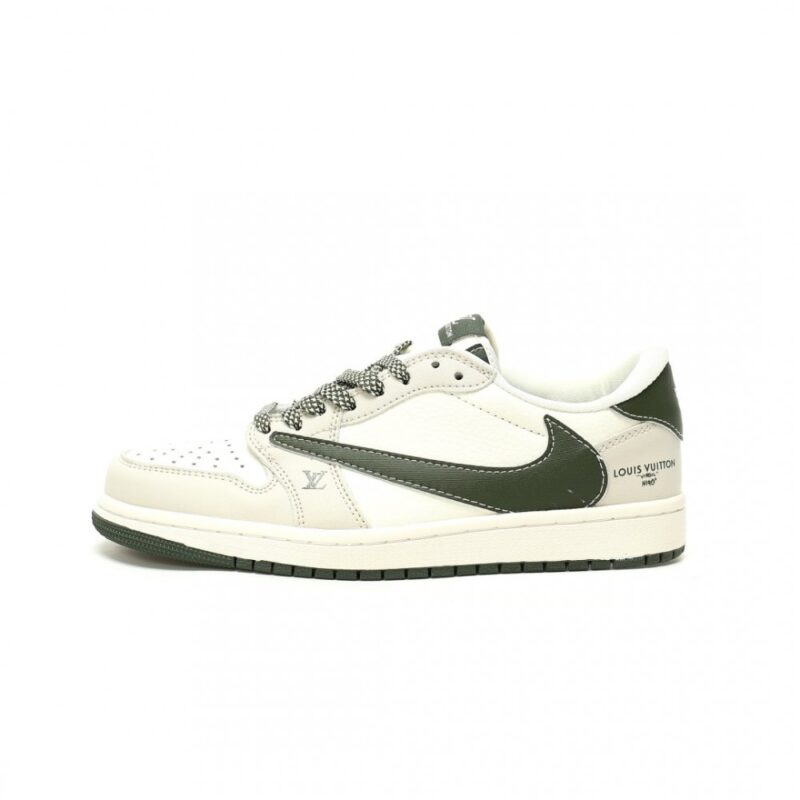 【AT15026】Louis Vuitton x Travis Scott x Nike Air Jordan 1 Lowコラボスニーカー | Nike x Louis Vuitton
