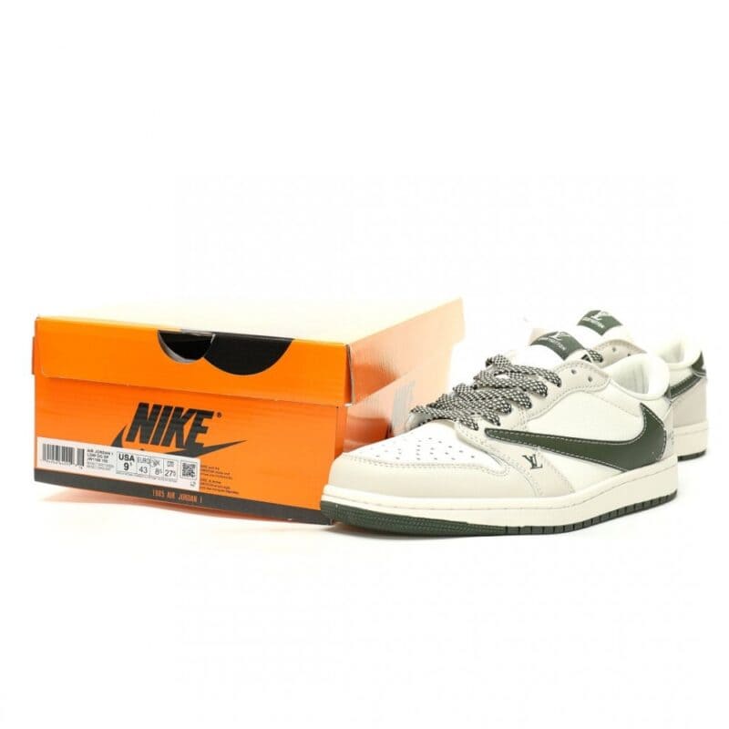 【AT15026】Louis Vuitton x Travis Scott x Nike Air Jordan 1 Lowコラボスニーカー | Nike x Louis Vuitton