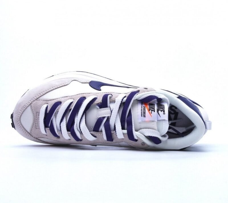 【AT1506】Sacai x Nike ナイキワッフルとサカイコラボのLDWaffle/Sacaiのオックスフォード布+スウェード素材の厚底靴。オリジナルの引き出し付きのギフトボックスと日本の解体美学が融合したコラボレーション。