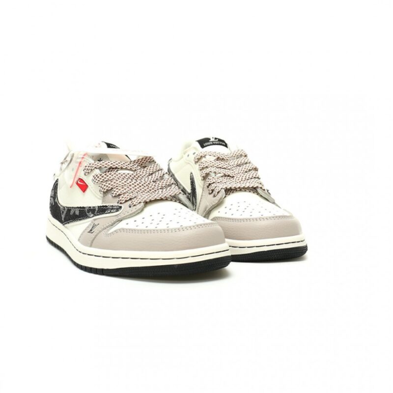 【AT15071】ナイキ x ルイ・ヴィトン x トラビス・スコットコラボAir Jordan 1 Lowスニーカー | Nike x Louis Vuitton
