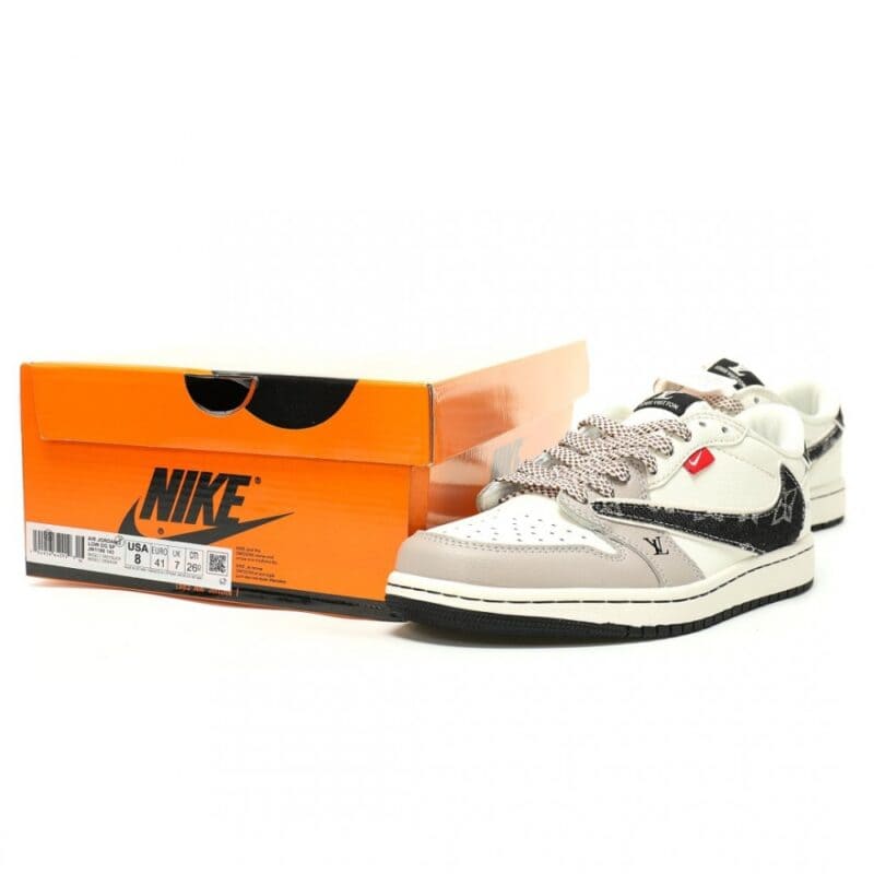 【AT15071】ナイキ x ルイ・ヴィトン x トラビス・スコットコラボAir Jordan 1 Lowスニーカー | Nike x Louis Vuitton