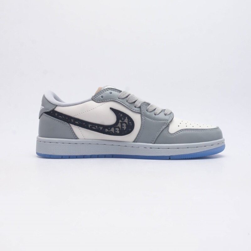 【AT1516】ナイキAJ1ディオールコラボホワイトグレージョーダン/Air Jordan aj1 ジョーダン1st ジョーダン1st ローカットシリーズDior x Air Jordan 1 low ジョーダン1stローカットディオールコラボ