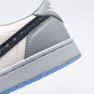 【AT1516】ナイキAJ1ディオールコラボホワイトグレージョーダン/Air Jordan aj1 ジョーダン1st ジョーダン1st ローカットシリーズDior x Air Jordan 1 low ジョーダン1stローカットディオールコラボ