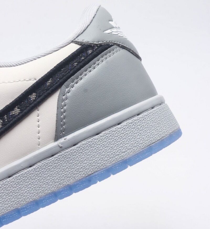 【AT1516】ナイキAJ1ディオールコラボホワイトグレージョーダン/Air Jordan aj1 ジョーダン1st ジョーダン1st ローカットシリーズDior x Air Jordan 1 low ジョーダン1stローカットディオールコラボ