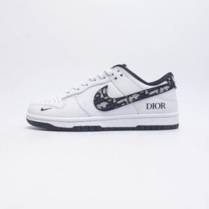 【AT1517】耐克Nike Dunk Low ボードシューズ ディオールコラボ SBシリーズの定番カジュアルスポーツシューズ、厚い舌のクッション、ZoomAirエアクッション搭載。