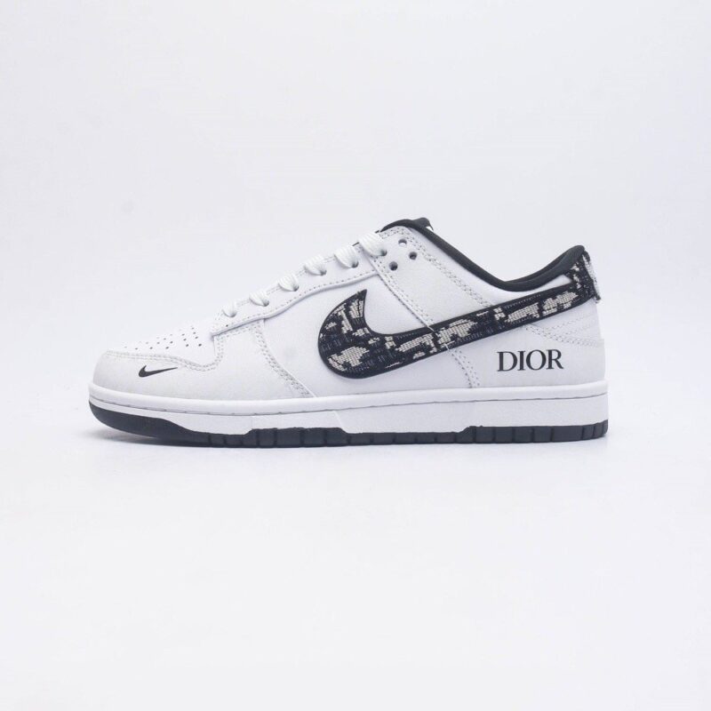 【AT1517】耐克Nike Dunk Low ボードシューズ ディオールコラボ SBシリーズの定番カジュアルスポーツシューズ、厚い舌のクッション、ZoomAirエアクッション搭載。
