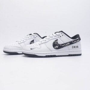 【AT1517】耐克Nike Dunk Low ボードシューズ ディオールコラボ SBシリーズの定番カジュアルスポーツシューズ、厚い舌のクッション、ZoomAirエアクッション搭載。