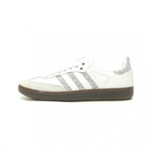 【AT15195】アディダス オリジナルス サンバ OG 白灰銀ラメ 革靴 | Adidas Samba