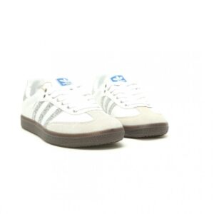 【AT15195】アディダス オリジナルス サンバ OG 白灰銀ラメ 革靴 | Adidas Samba