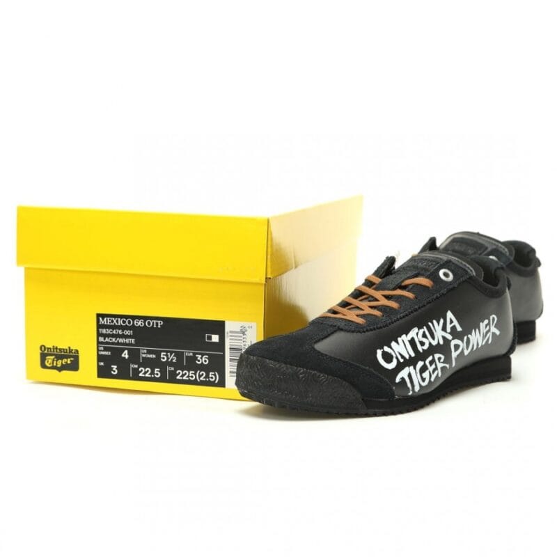 【AT15225】Onitsuka Tiger鬼塚虎メキシコ66 SDブラック＆ホワイトグラフィティデザインスニーカー | Onitsuka Tiger