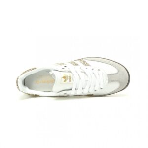 【AT15227】アディダスオリジナルスSamba OG シリーズ-ホワイトグレーゴールドスパンクル配色-ファッショナブルなファッションスニーカー | Adidas Samba