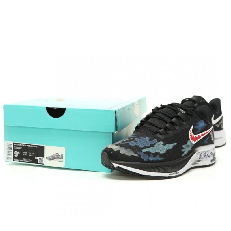 【AT15237】ナイキ ズームペガサス37 隠し剣影スプレーカラースポーツランニングシューズ | Nike x Bape